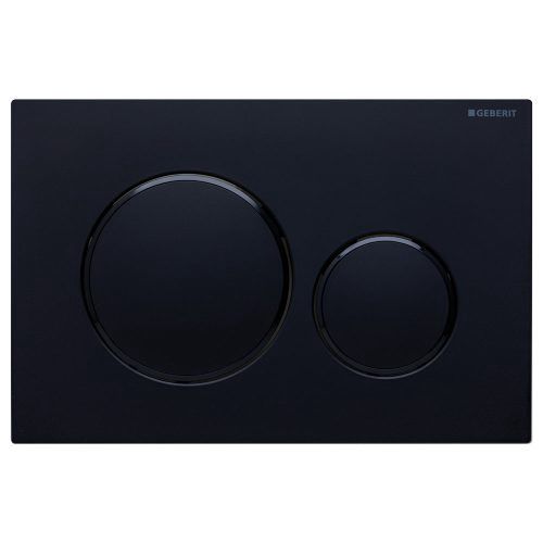 SIGMA 20 Round Button Flush Plate, Finish: Matte Black