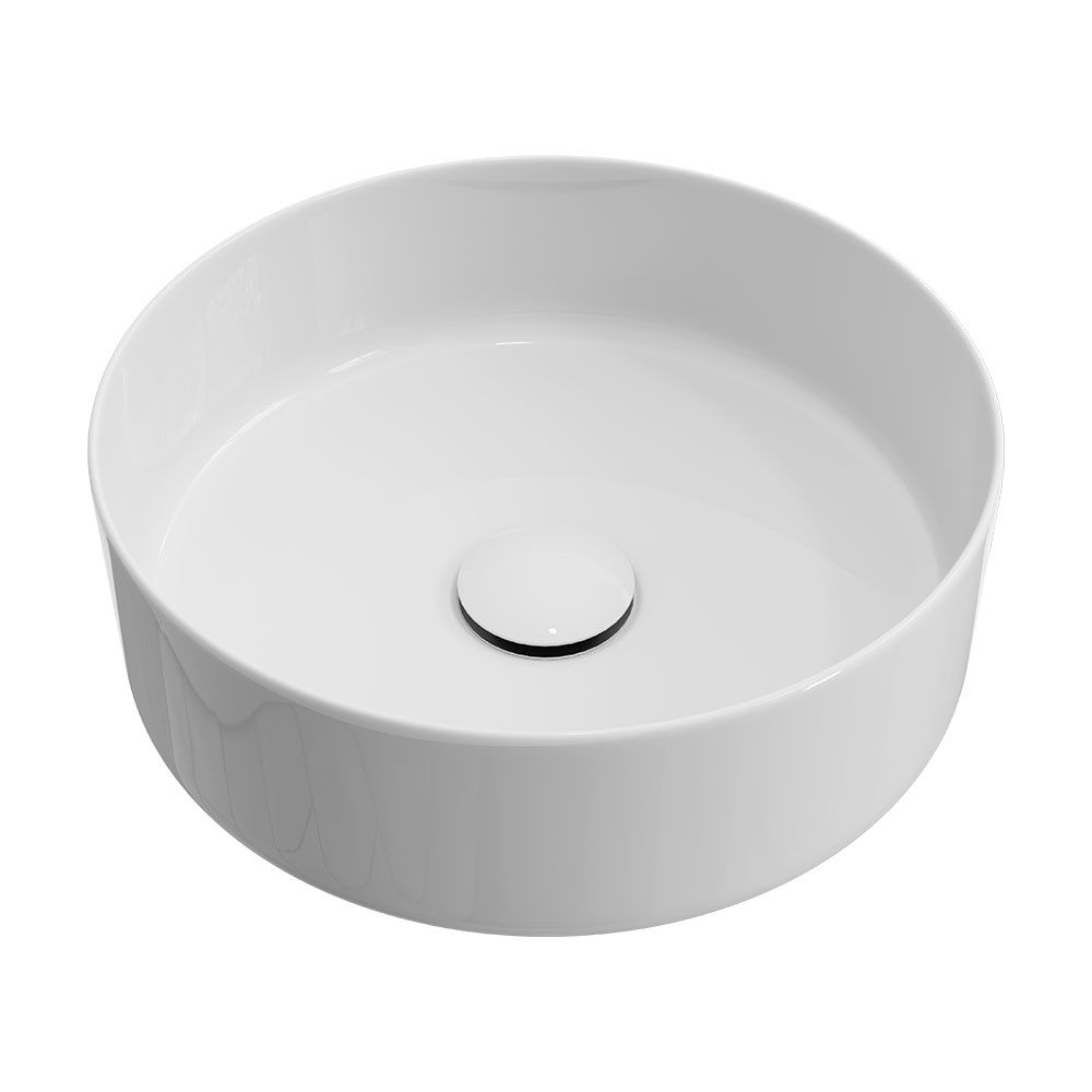 REBA Round Above Counter Basin, Finish: Gloss White