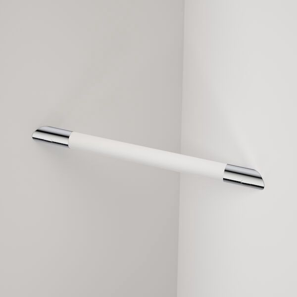Opal Support Corner Shower Support Rail, Finish: White/Chrome