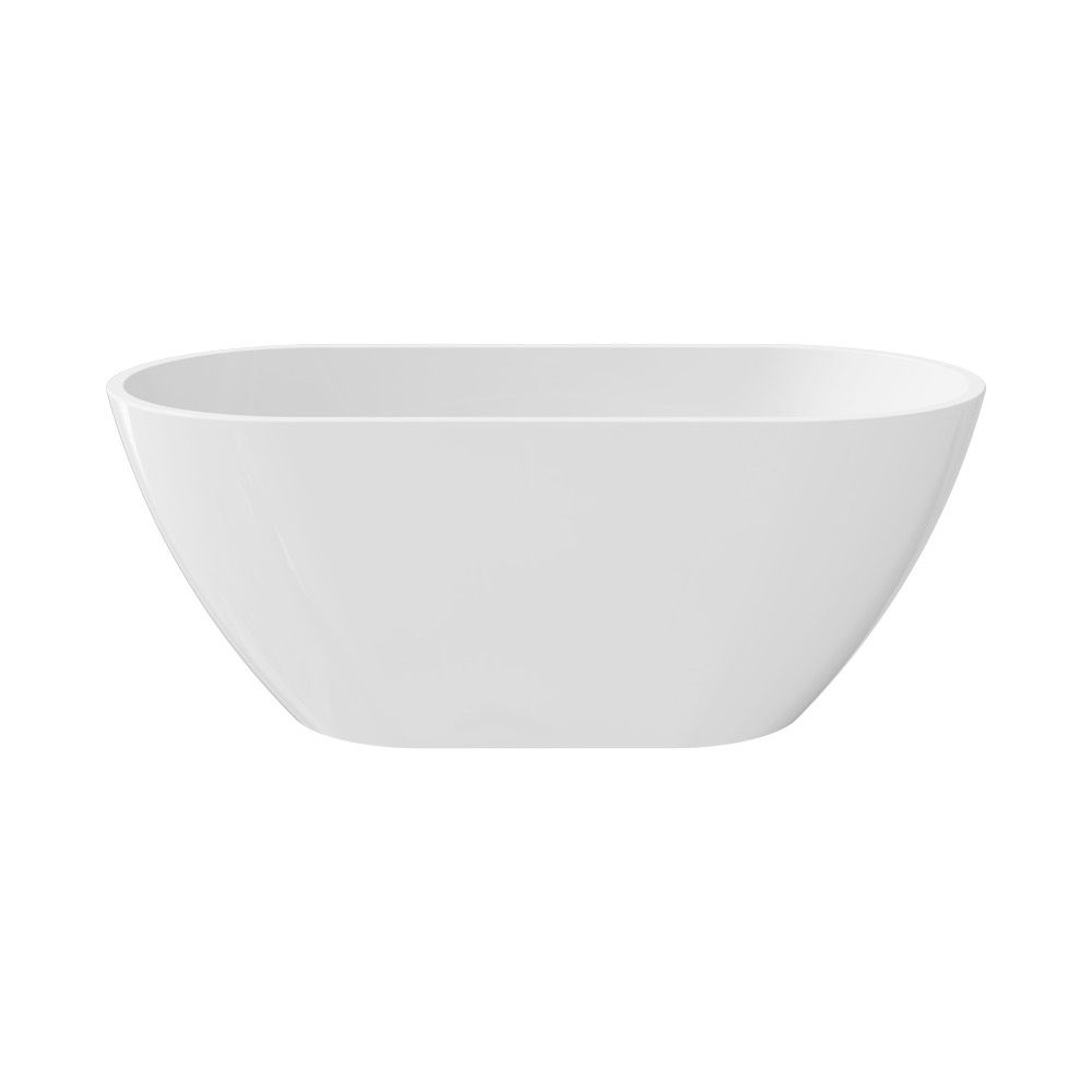 Koko Freestanding Bath, Colour: Matte White, Option: With Overflow, Size: 1500mm
