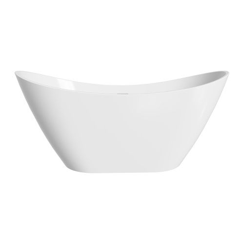 Paola Freestanding Acrylic Bath, Option: With Overflow