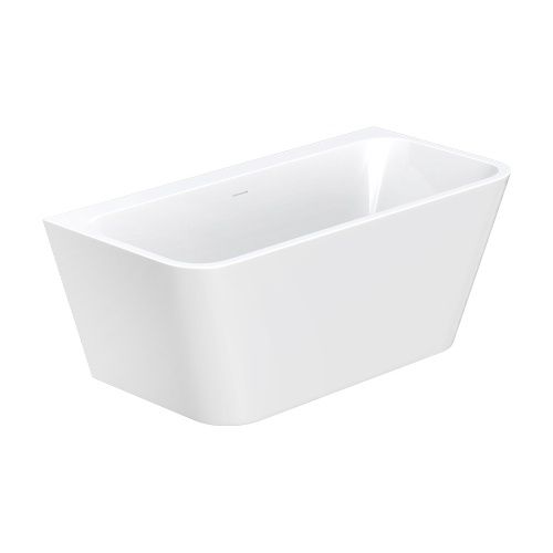 Delta Back-To-Wall Acrylic Bath, Option: No Overflow