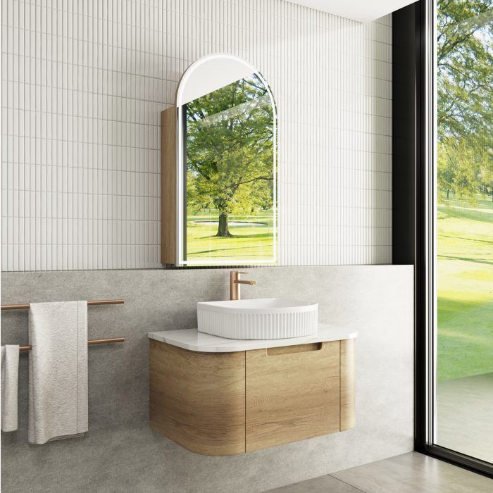 Carita Wall Hung Vanity Unit, Size: 750mm, Top: Cato Flat Stone Top