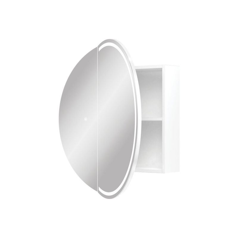 Round Split LED Mirror Cabinet