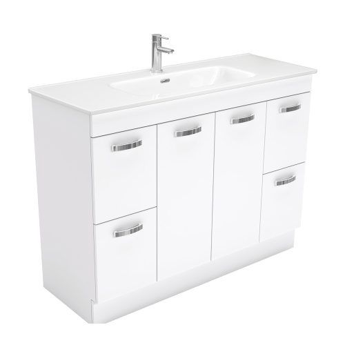 UNICAB Gloss White Vanity On Kickboard