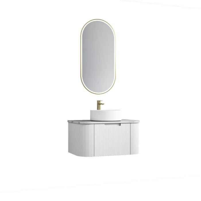 Petra Mark II Wall Hung Vanity Unit, Size: 750mm, Top: Cato Flat Stone Top