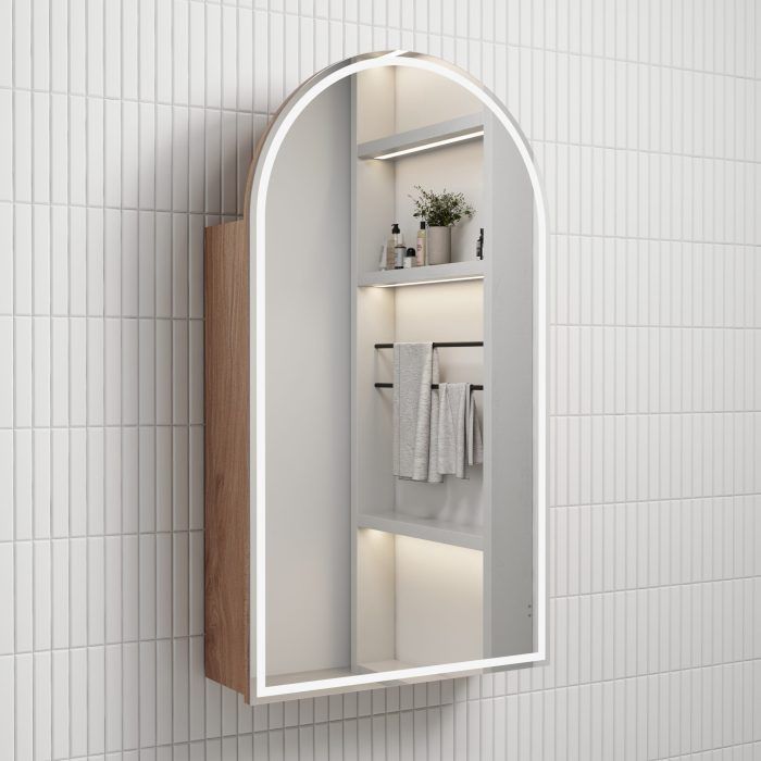 Canterbury LED 450mm Shaving Cabinet, Colour: Mia, Option: Frameless