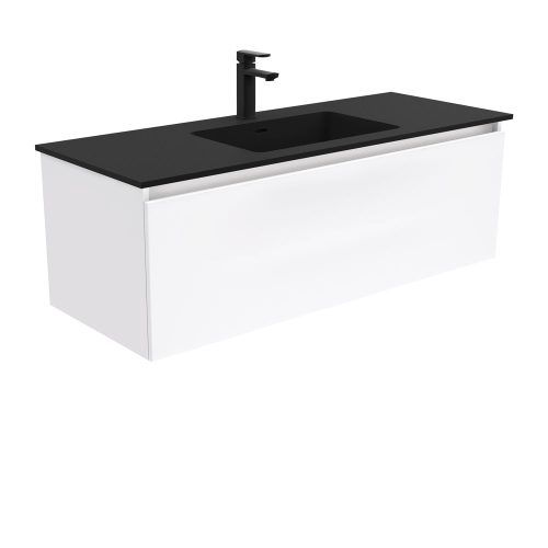 MANU Satin White - Wall Hung Vanity