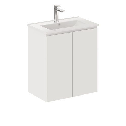 SISKA Slim Vanity, Option: Wall Hung, Outlet: 1TH, Size: 600mm
