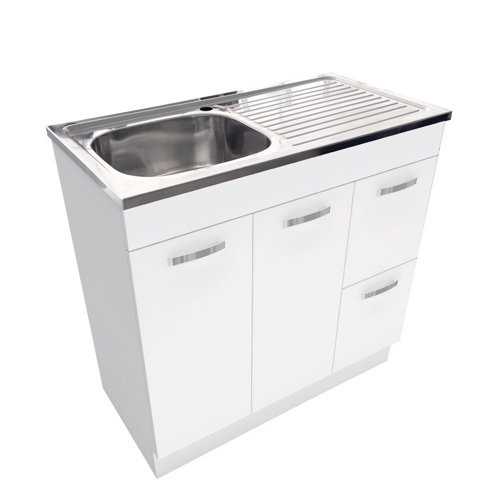 UNICAB Citi  Vanity, Finish: On Kickboard, Option: 1 Taphole, Size: 900mm