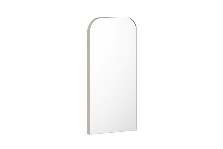 Olivia Flat Arch Mirror, Finish: Stainless Steel, Size: 450x900mm