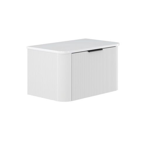 Minka Wall Hung Cabinet Only, Colour: Satin White, Size: 750mm