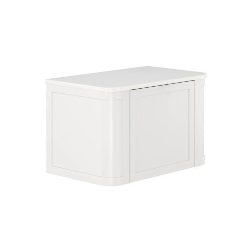 Mila Wall Hung Cabinet Only, Option: Curved Full Depth, Size: 750mm