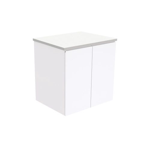 FINGERPULL Wall Hung Cabinet Only, Colour: Gloss White, Size: 600mm
