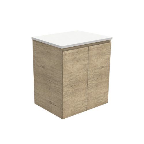 EDGE Wall Hung Cabinet Only, Colour: Scandi Oak, Size: 600mm