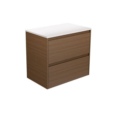 AMATO Wall Hung Cabinet Only, Colour: Walnut, Size: 750mm