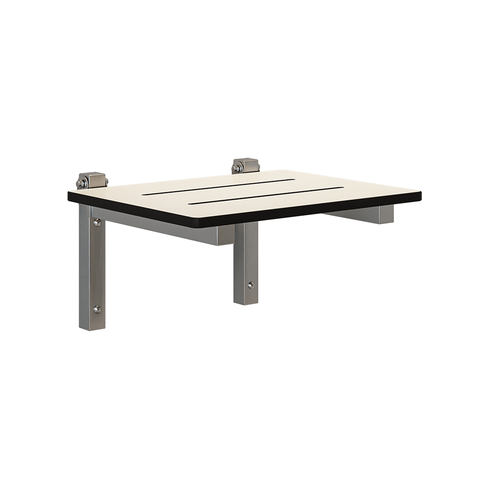 Folding Shower Seat, Finish: 13mm White Laminate Top, Size: 355mmL x 315mmW