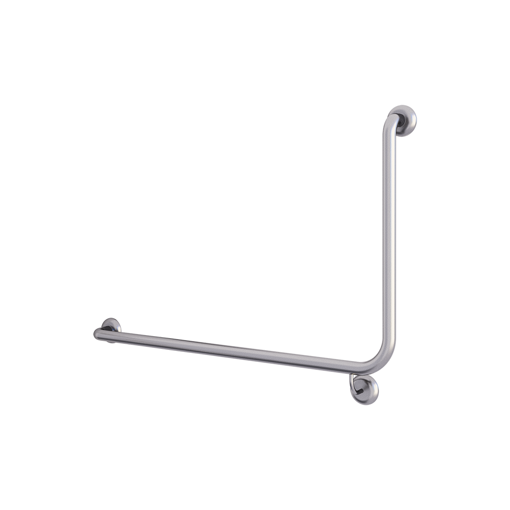 Accessible 90° Grab Rail, Concealed Fix, Finish: Stainless Steel, Option: Left-Hand