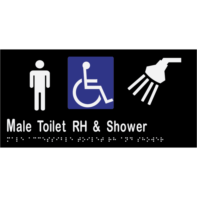 Vinyl Male Accessible Toilet Right Hand Transfer &amp; Shower