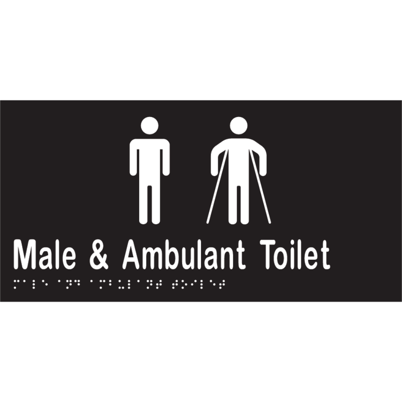 Vinyl Male &amp; Ambulant Tlt Braille Sign