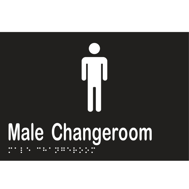 Vinyl Male Changeroom Braille Sign