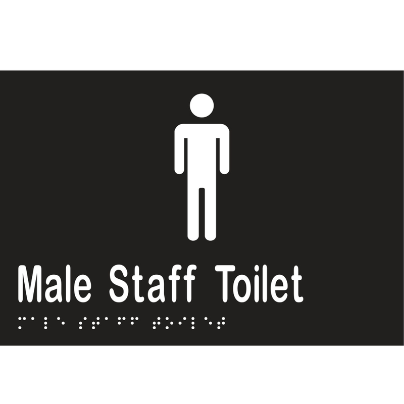 Vinyl Male Staff Toilet Braille Sign