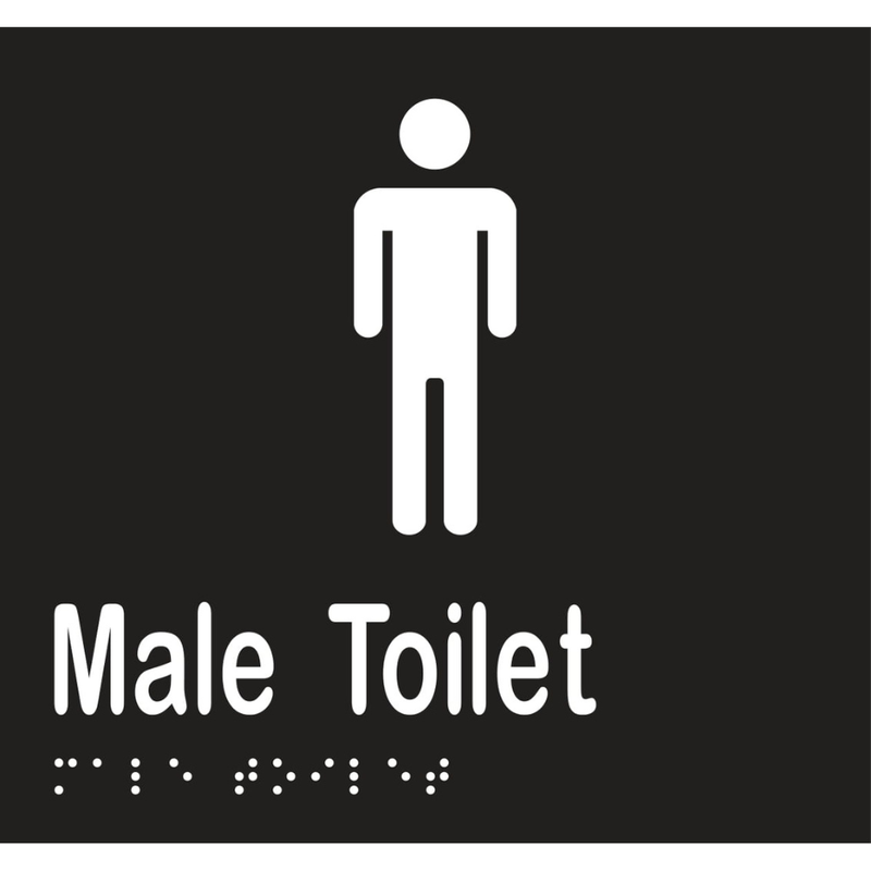 Vinyl Male Toilet Braille Sign