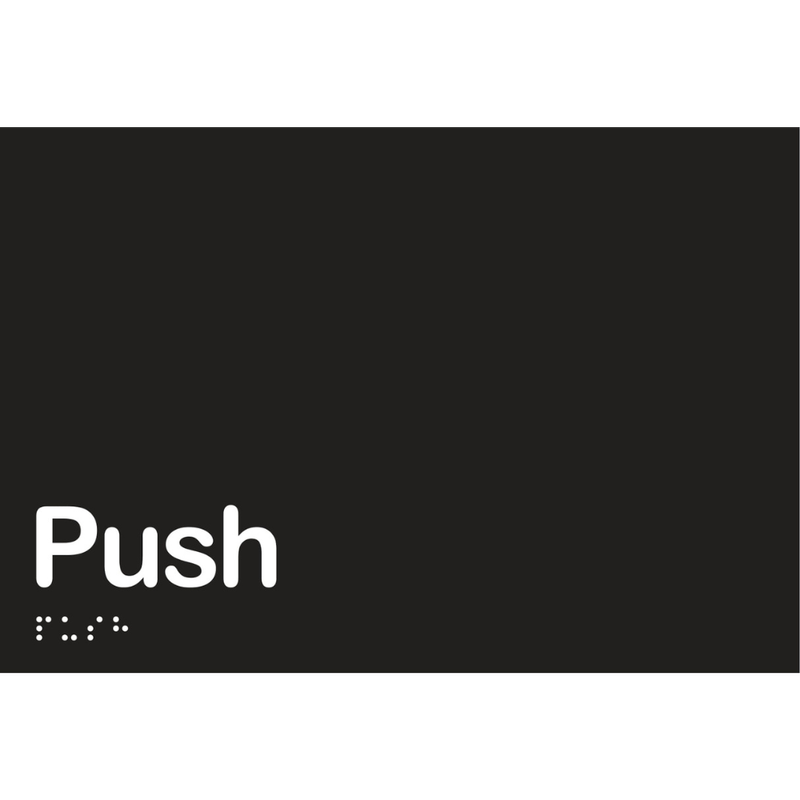 Vinyl Push Sign Braille