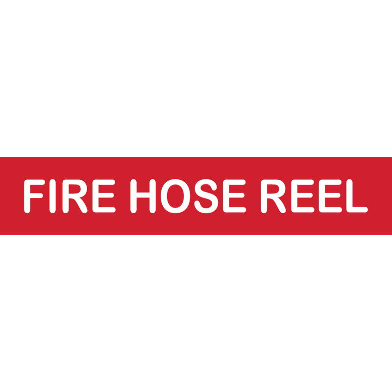 Vinyl Fire Hose Reel Sign