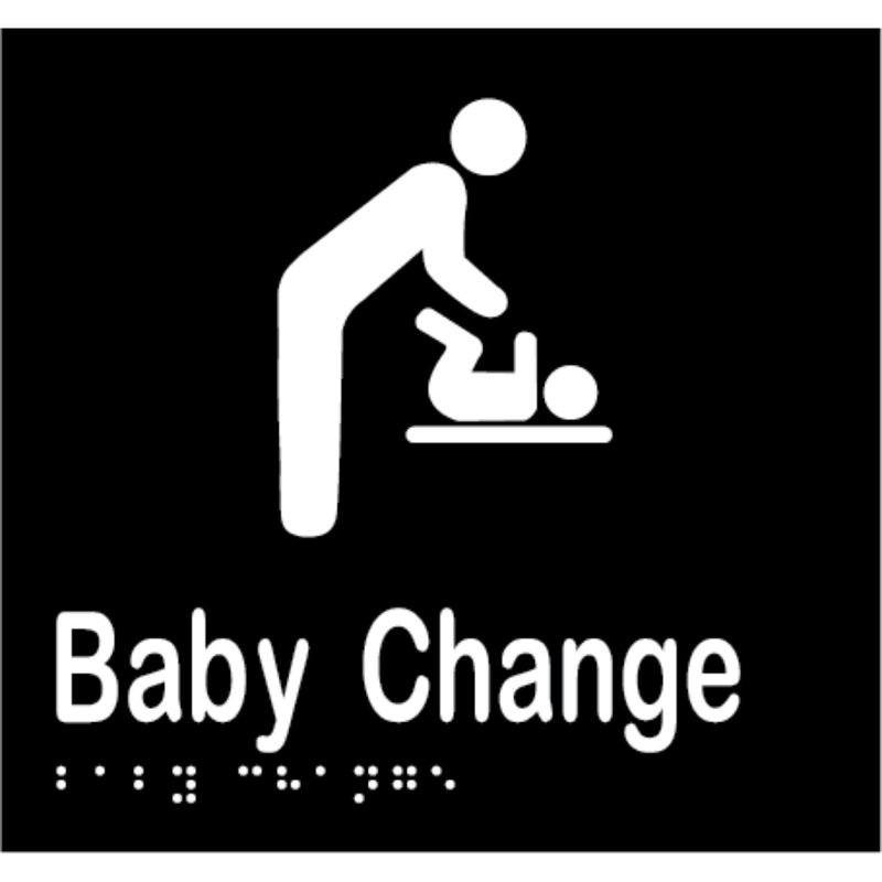 Vinyl Baby Change Braille Sign