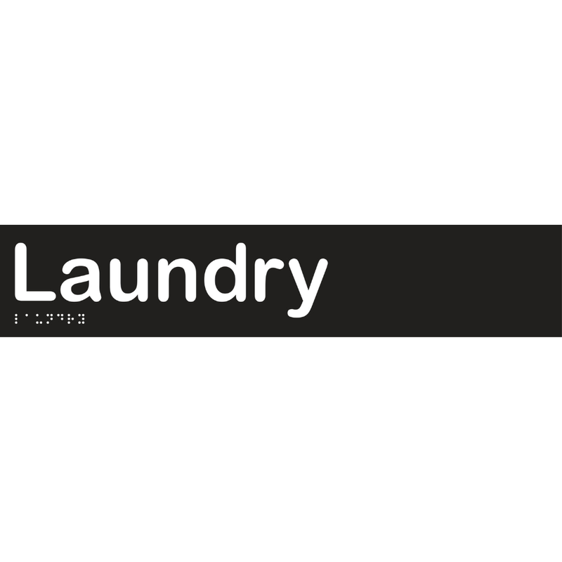 Vinyl Laundry Braille Sign