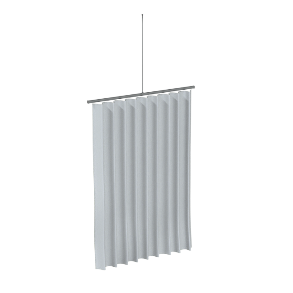 Micro Shower Curtain Track Straight 2000mm, Finish: Anodised Aluminium, Option: 1 Track