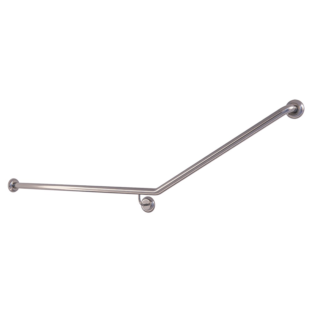 Accessible 30° Grab Rail, Concealed Fix (Rear Wall Mount), Finish: Stainless Steel, Option: Left-Hand