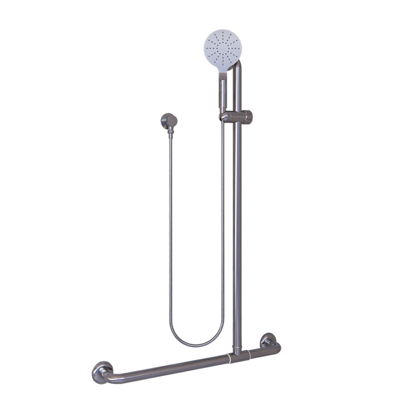 Offset Flush Universal Mount Shower Grab Rail Kit