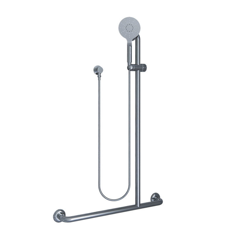 Offset Flush RH Mount Shower Grab Rail Kit