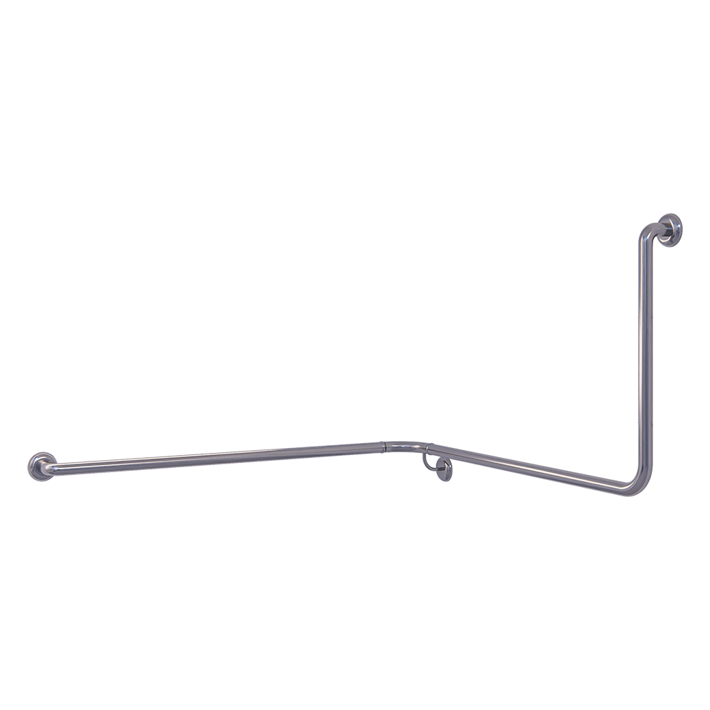 Accessible Wrap Around Left Hand 90° Grab Rail, Modular, Concealed Fix, Option: Left-Hand
