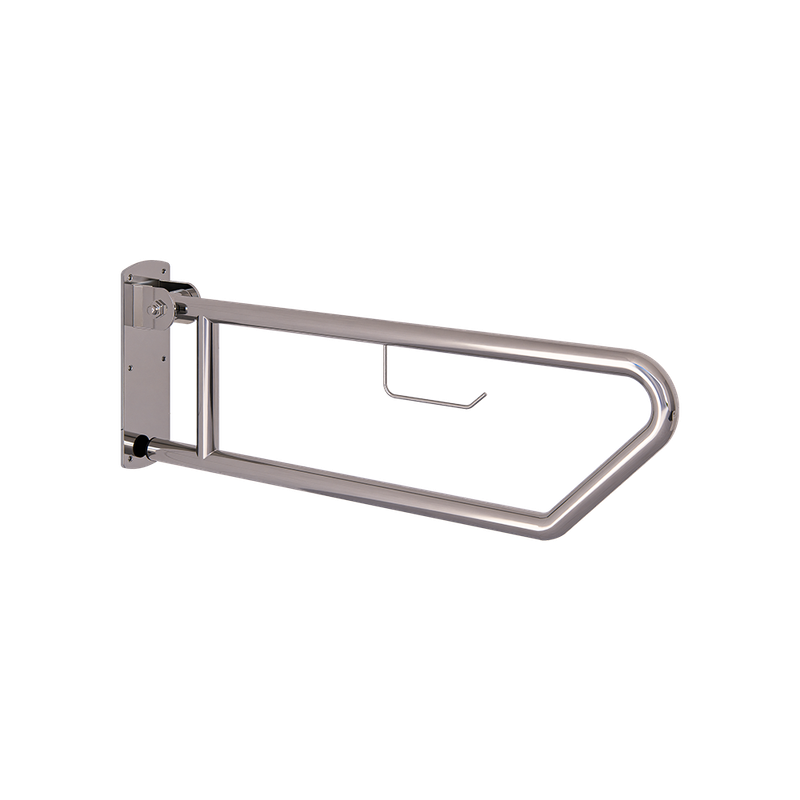 Click- Lock Drop Down Grab Rail with Toilet Roll Holder