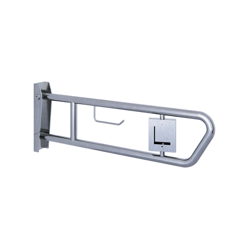 Drop Down Grab Rail Universal NC Toilet Roll Holder
