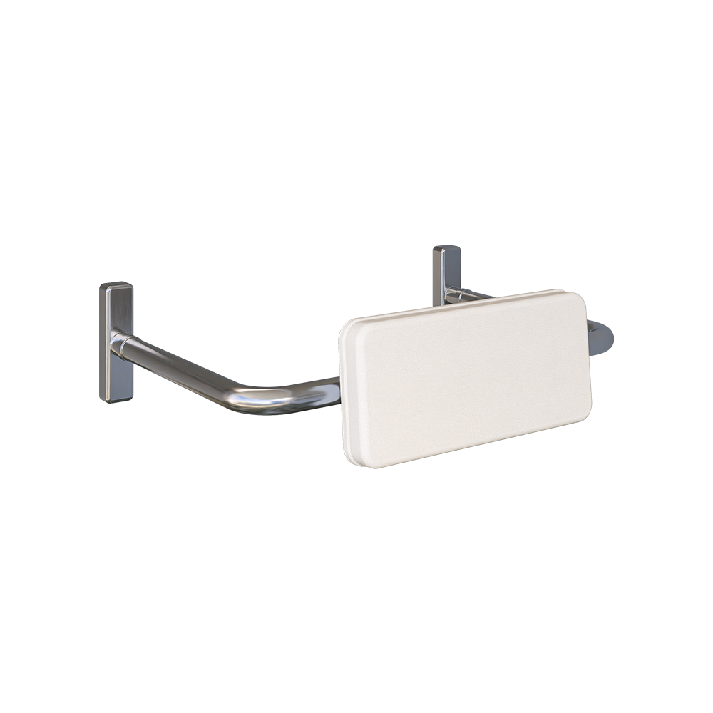 Acc Straight Toilet Backrest, Finish: Satin Stainless Steel