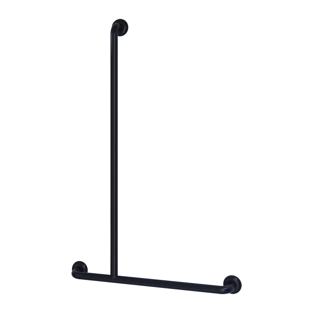 Inverted Handrail Accessible Shower Inverted “T” Grab Rail, Concealed Fix