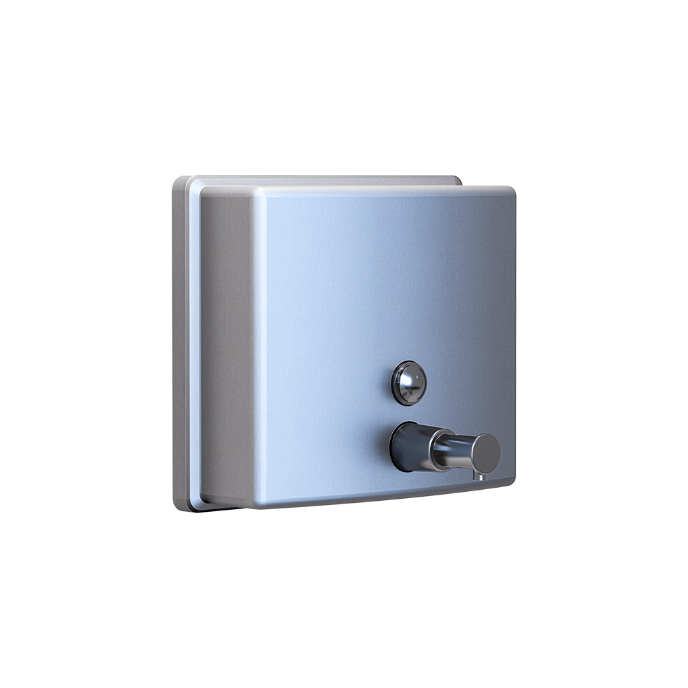 Square Soap Dispenser SS, Finish: Satin Stainless Steel