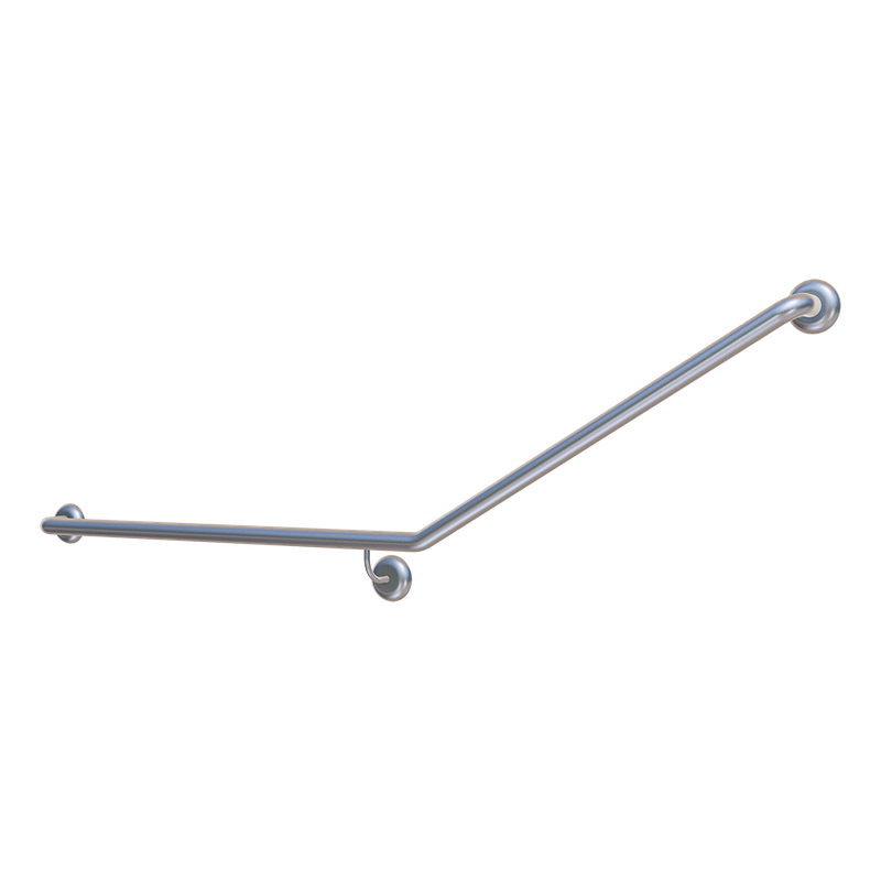 30° Flush Mount Side Wall LH Grab Rail in Antimicrobial