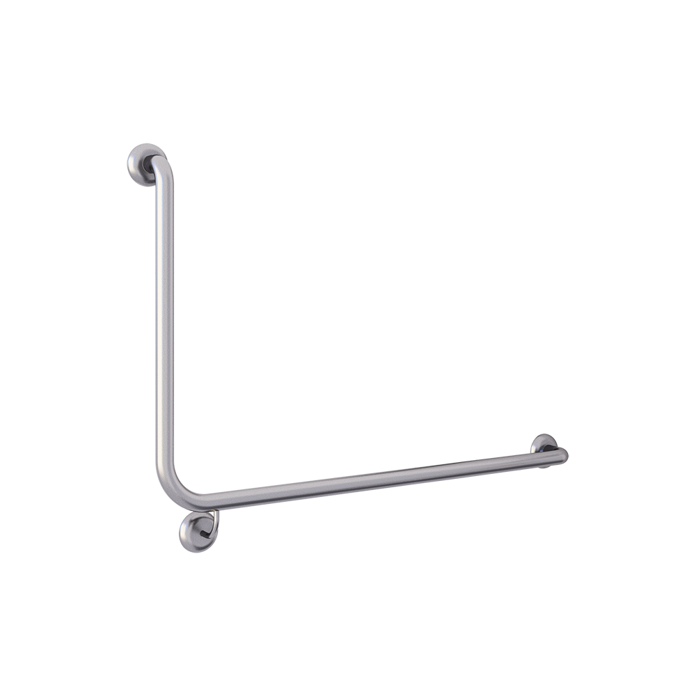 90° Flush Mount Side Wall RH Grab Rail in Antimicrobial, Option: Right-Hand