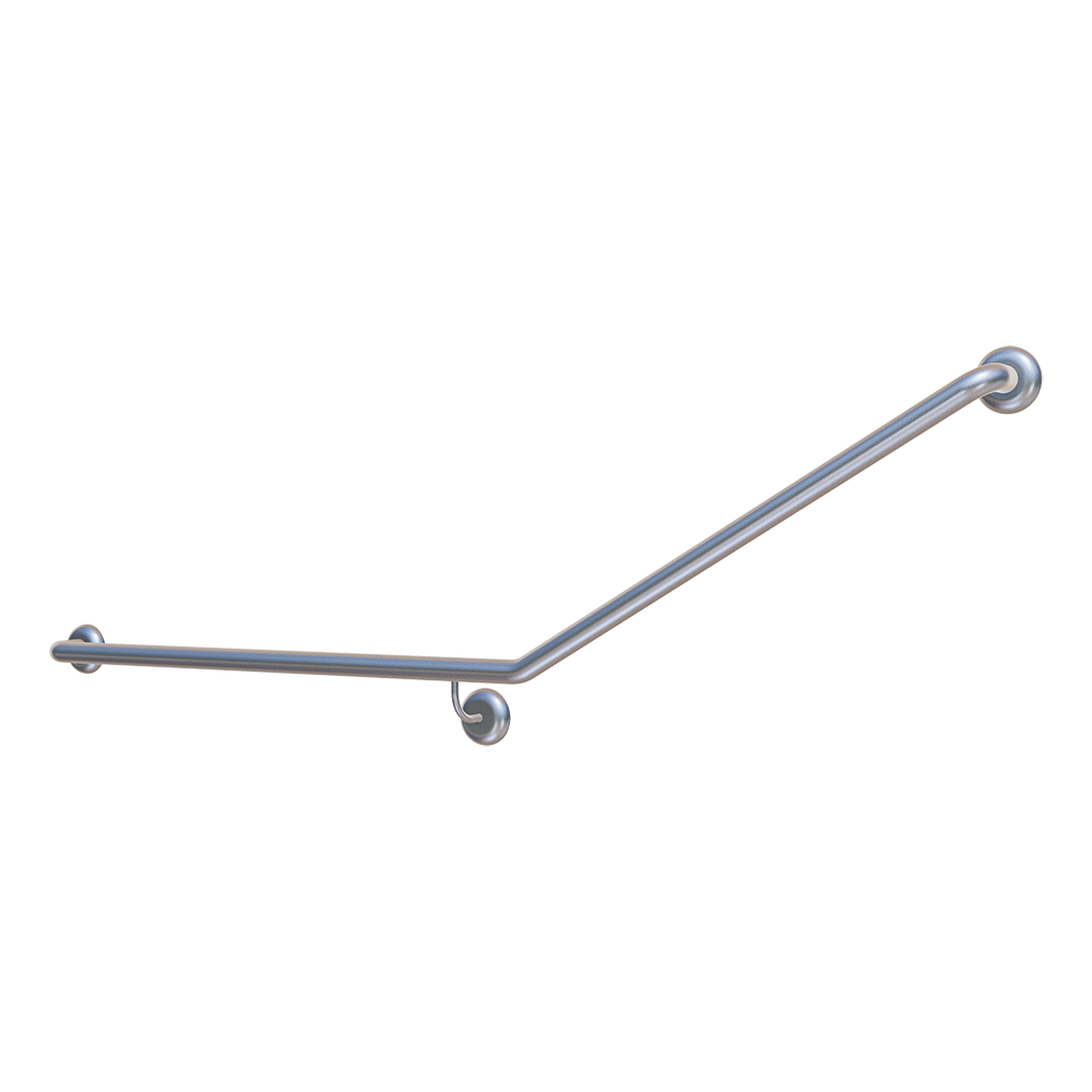 30° Flush Mount Side Wall LH Grab Rail in Antimicrobial, Option: Left-Hand