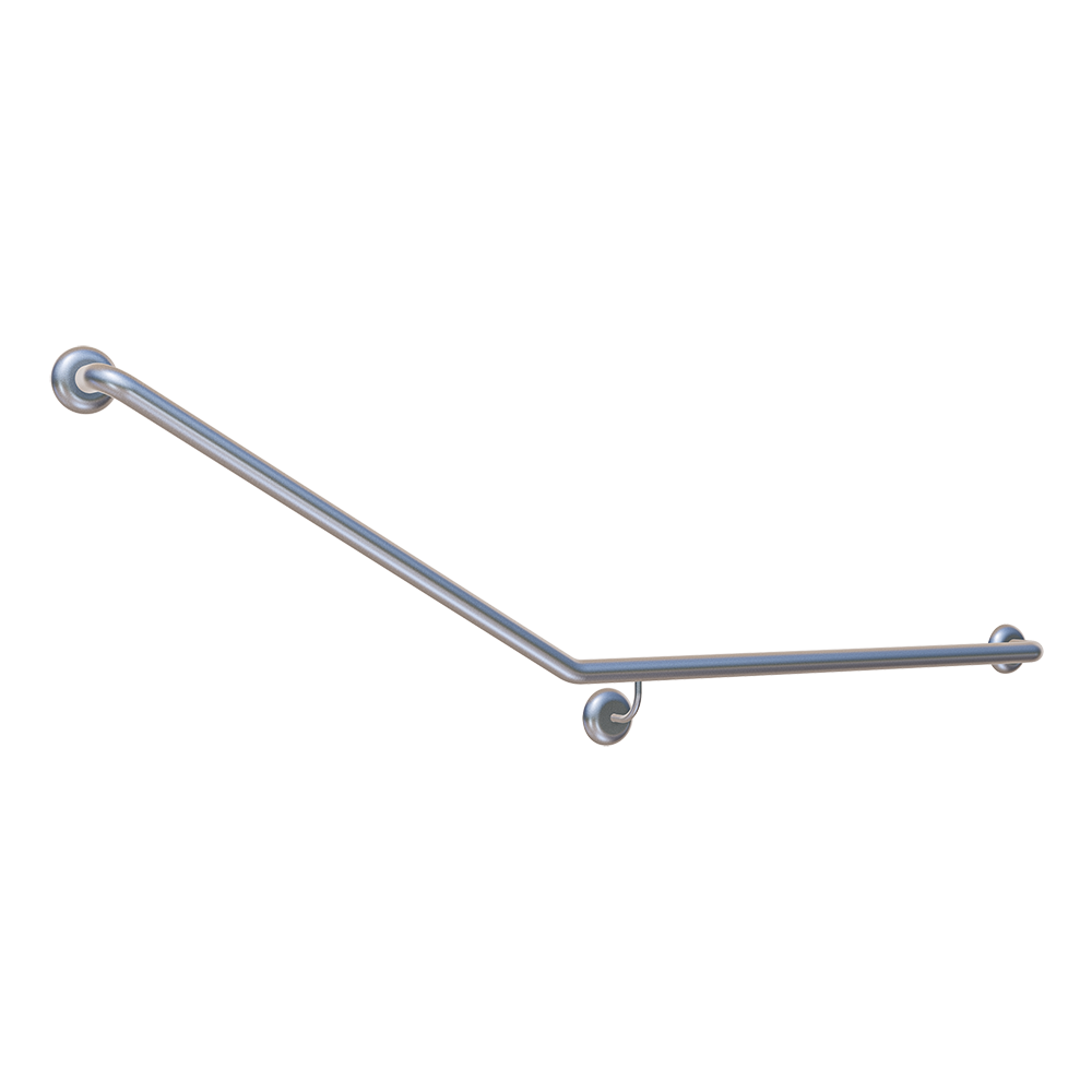 30° Flush Mount Side Wall RH Grab Rail in Antimicrobial, Option: Right-Hand