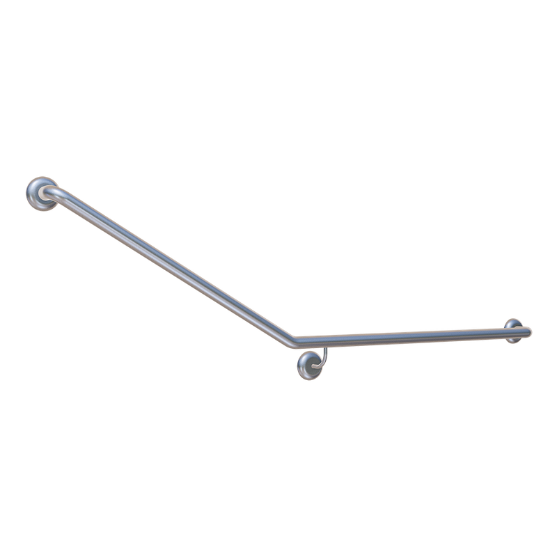 30° Flush Mount Side Wall RH Grab Rail in Antimicrobial