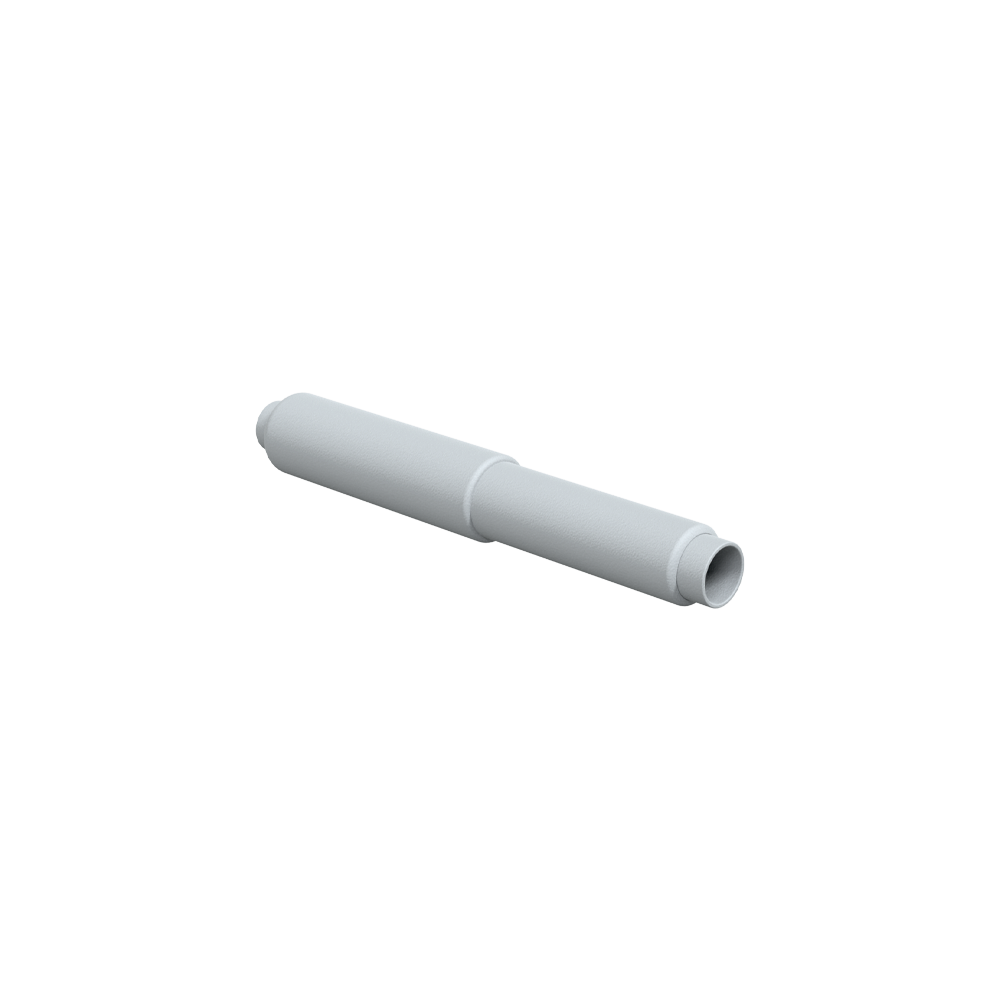White Plastic Roller, Finish: White with Steel Spring