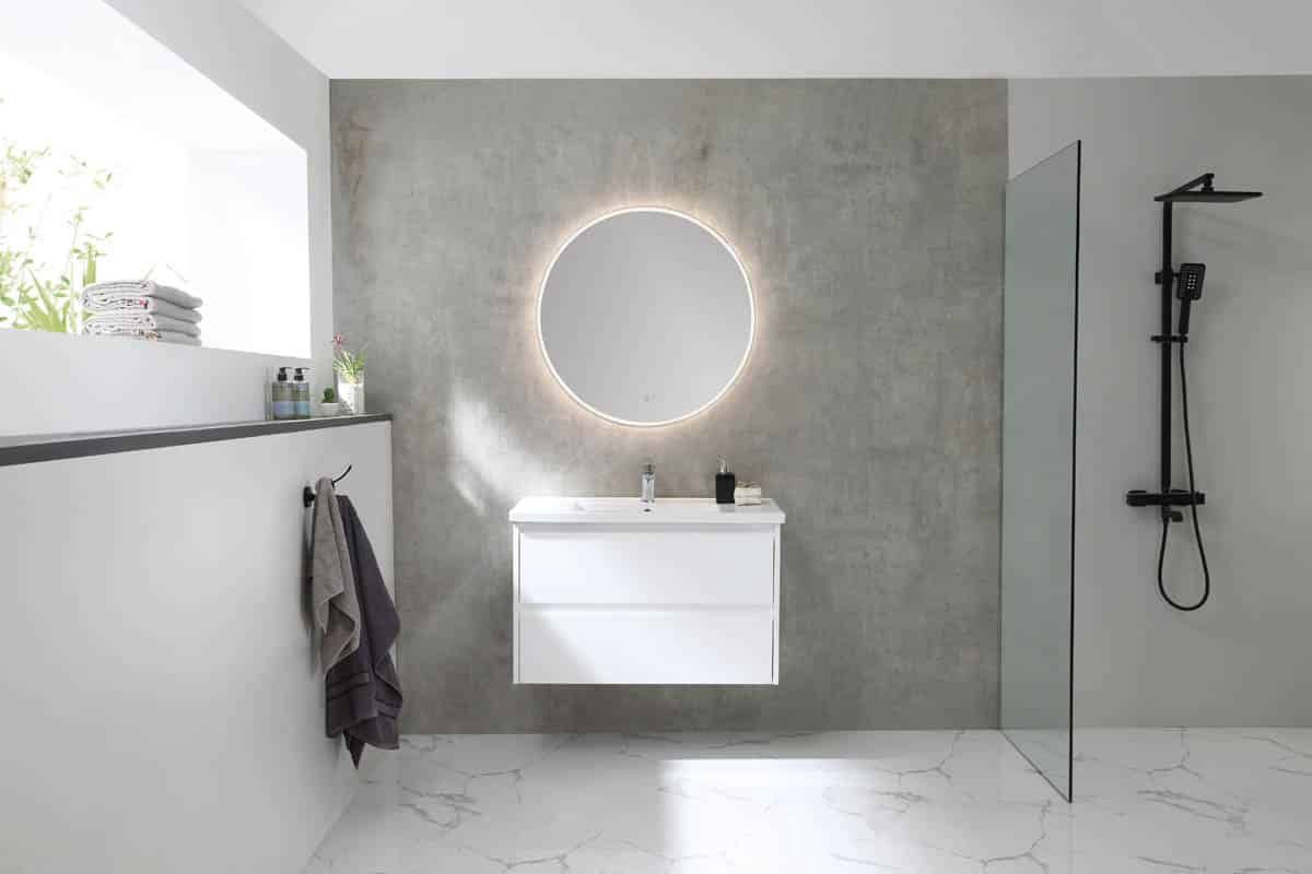 Sphere LED Mirror with Demister, Finish: Frameless, Size: 600mm x 600mm