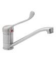 Stainless Steel Lever Handle Swivel Sink Mixer