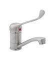 Stainless Steel Lever Handle Swivel Basin Mixer